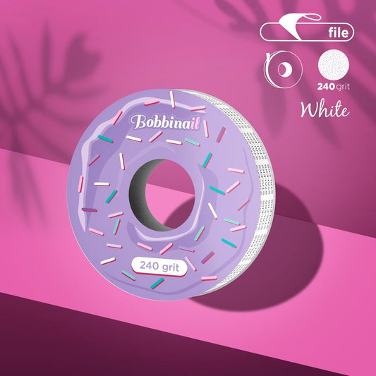 Disposable white abrasive tape EXPERT 240 grit for the plastic case