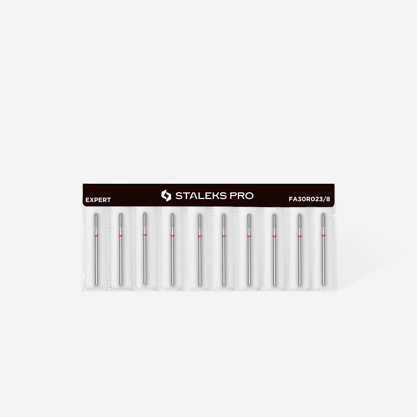 Diamond nail drill bit rounded cylinder red EXPERT head diameter 2,3 mm / working part 8 mm