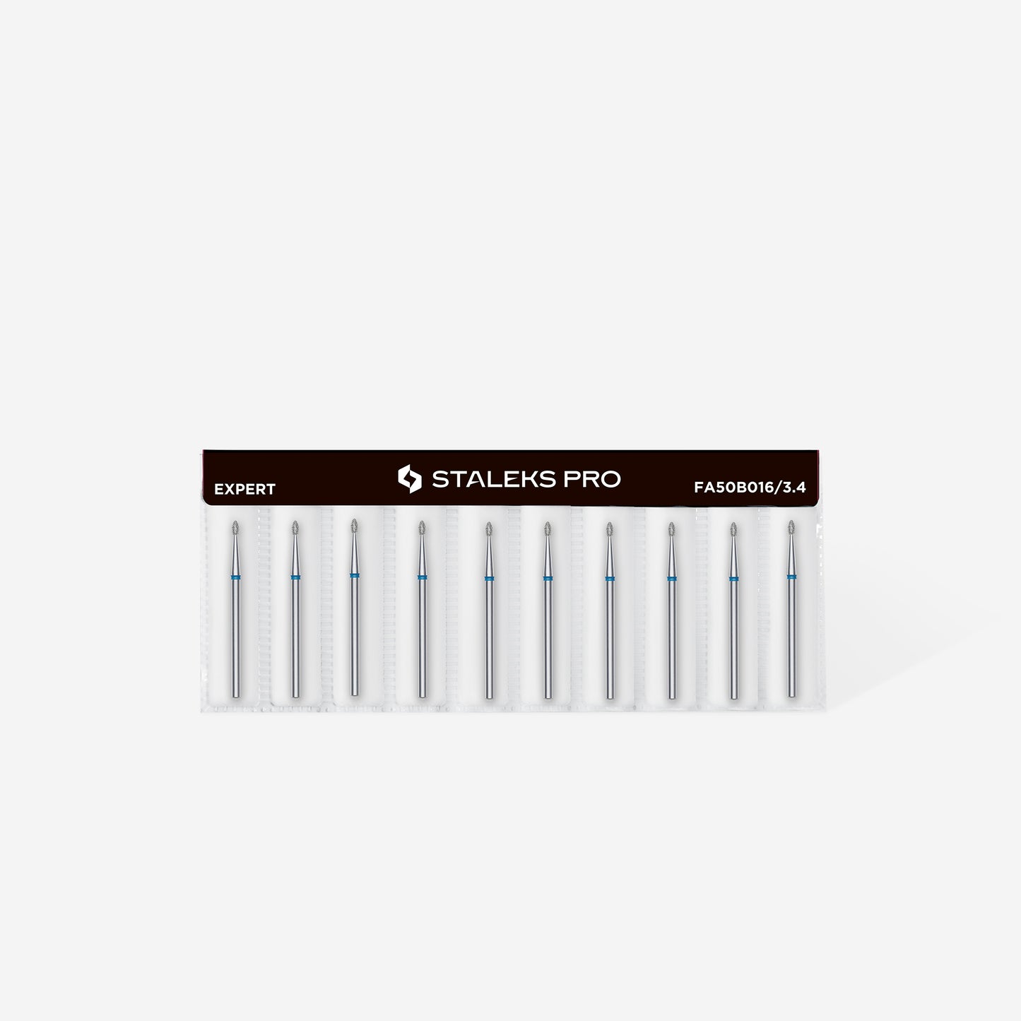 Diamond nail drill bit rounded bud blue EXPERT head diameter 1,6 mm / working part 3,4 mm