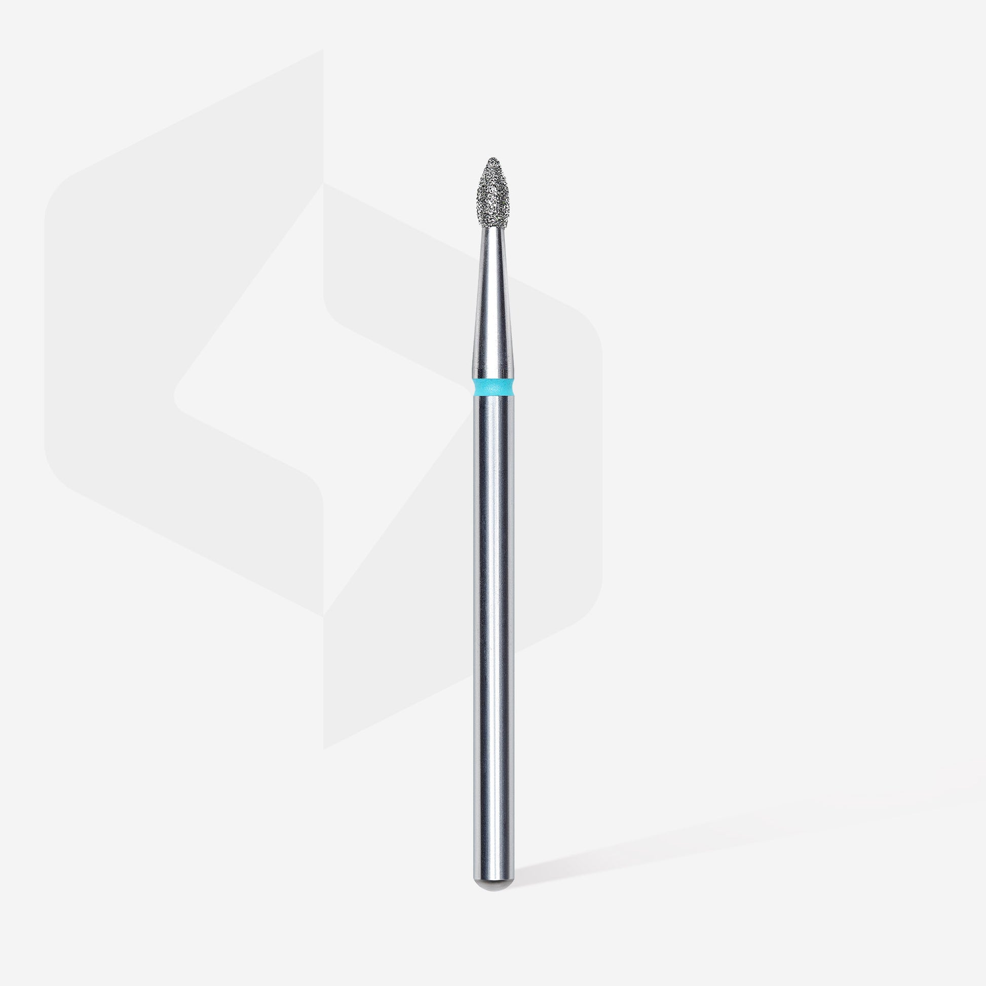 Diamond nail drill bit, pointed "bud" , blue, head diameter 1.8 mm/ working part 4 mm image 1
