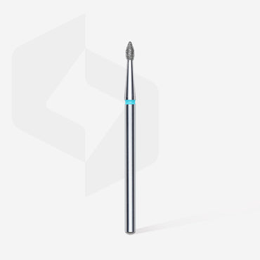 Diamond nail drill bit, pointed "bud" , blue, head diameter 1.8 mm/ working part 4 mm image 1