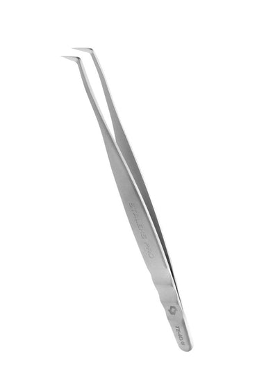 Professional eyelash tweezers EXPERT 40 TYPE 8 (curved tweezers for volume extension,85') image 1
