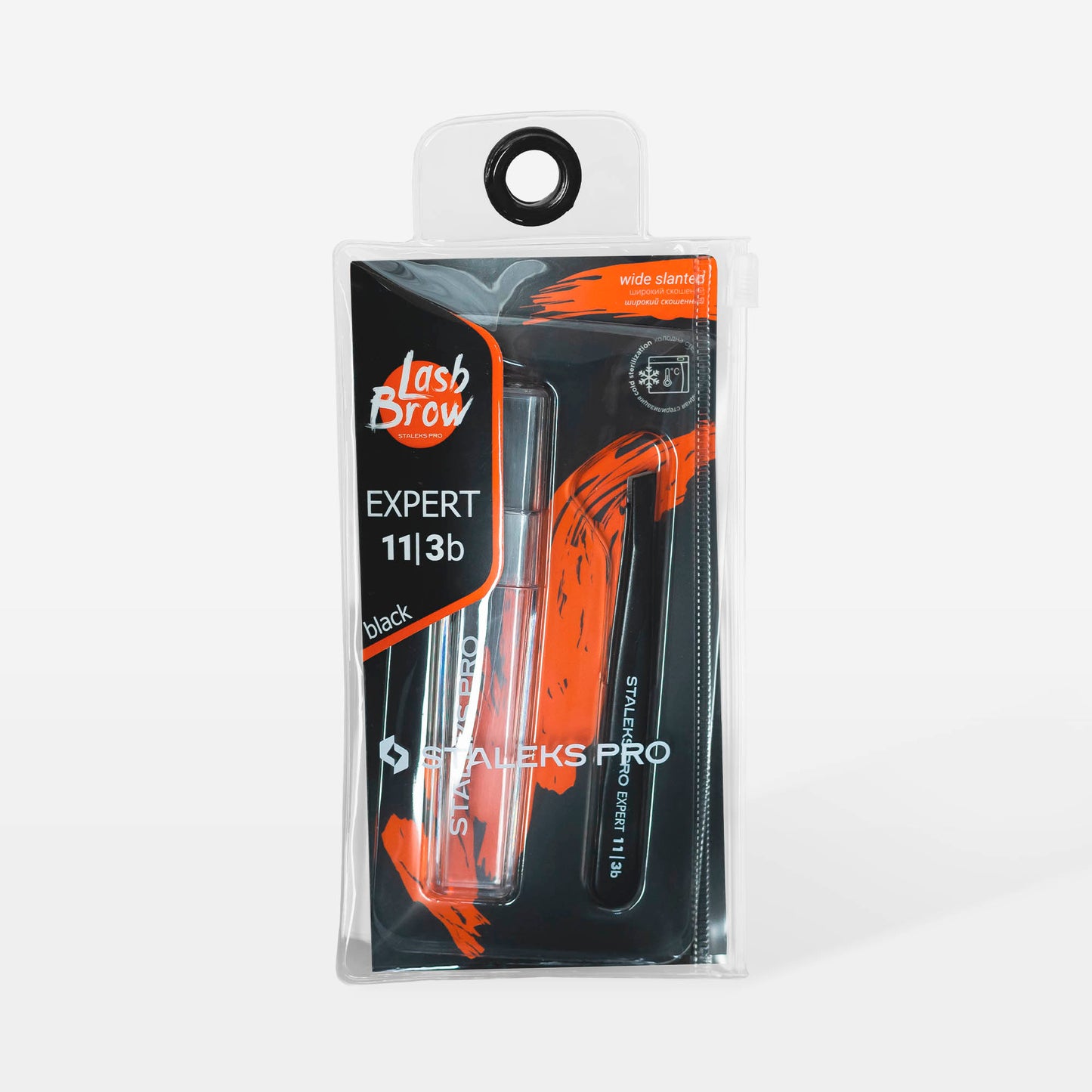 Eyebrow tweezers black EXPERT 11 TYPE 3b (wide beveled)