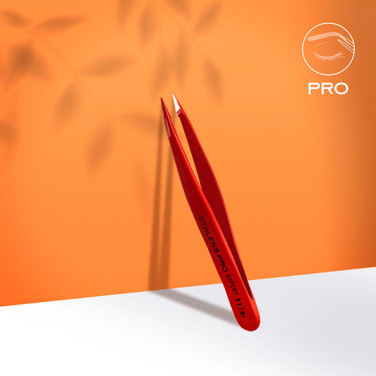 Eyebrow tweezers EXPERT 11 TYPE 5 (point) red colour image 0