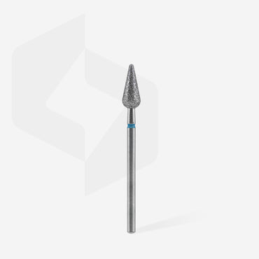 Diamond nail drill bit pointed pear blue EXPERT head diameter 5 mm / working part 12 mm image 1