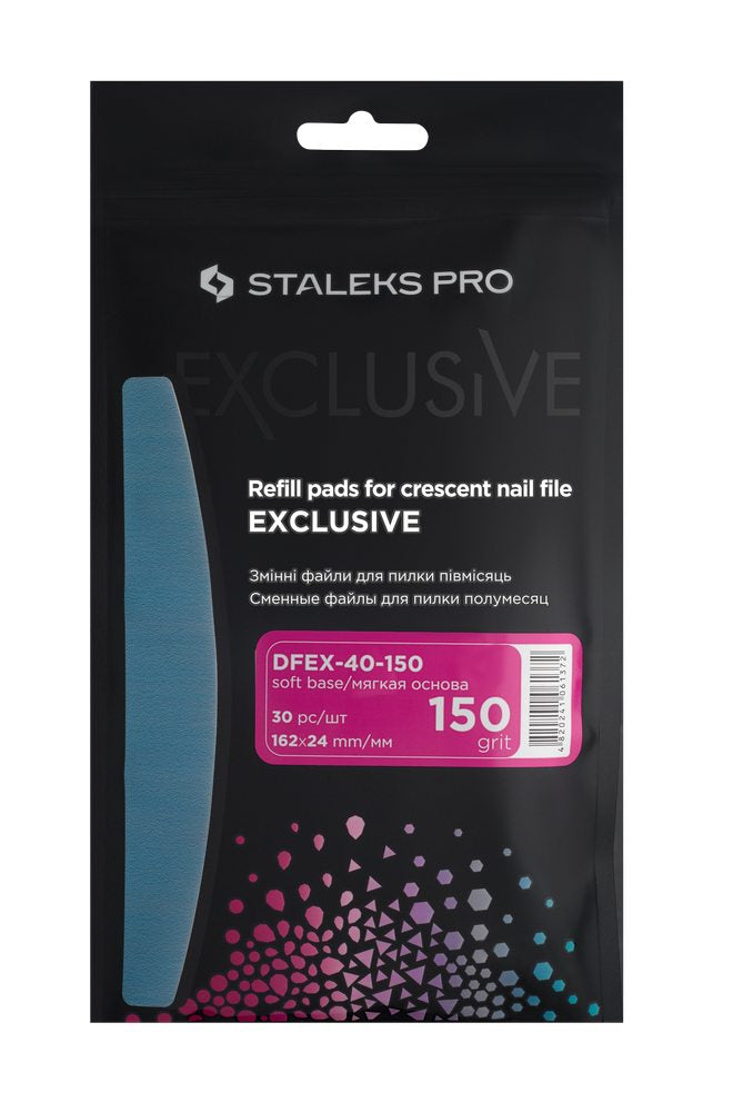 Disposable files for crescent nail file (soft base) EXCLUSIVE 40 150 grit (30 pcs) image 2