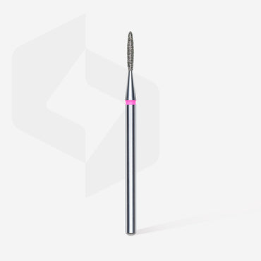 Diamond nail drill bit, "flame" , red, head diameter 1.4 mm/ working part 8 mm image 1