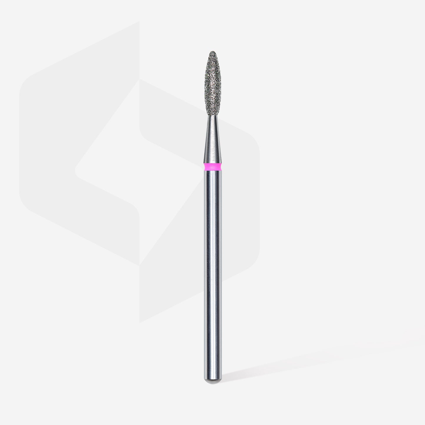 Diamond nail drill bit, "flame" , red, head diameter 2,1 mm/ working part 8 mm image 1