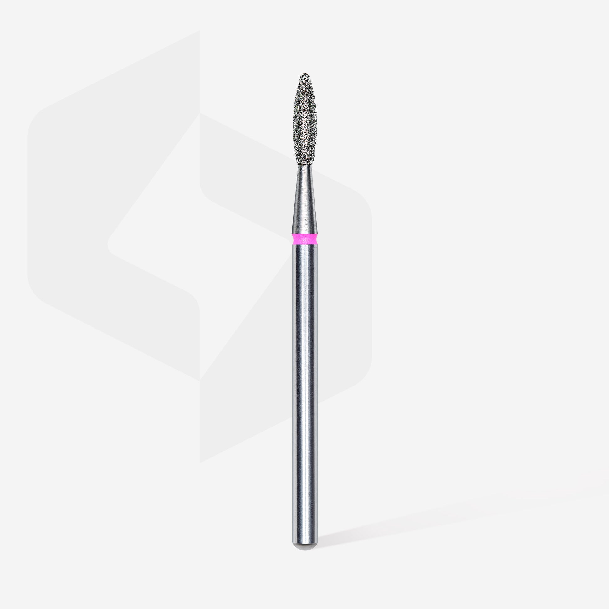 Diamond nail drill bit, "flame" , red, head diameter 2,1 mm/ working part 8 mm image 1