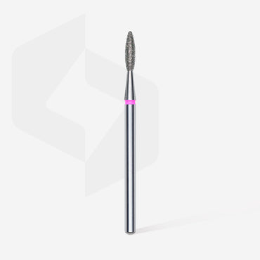 Diamond nail drill bit, "flame" , red, head diameter 2,1 mm/ working part 8 mm image 1