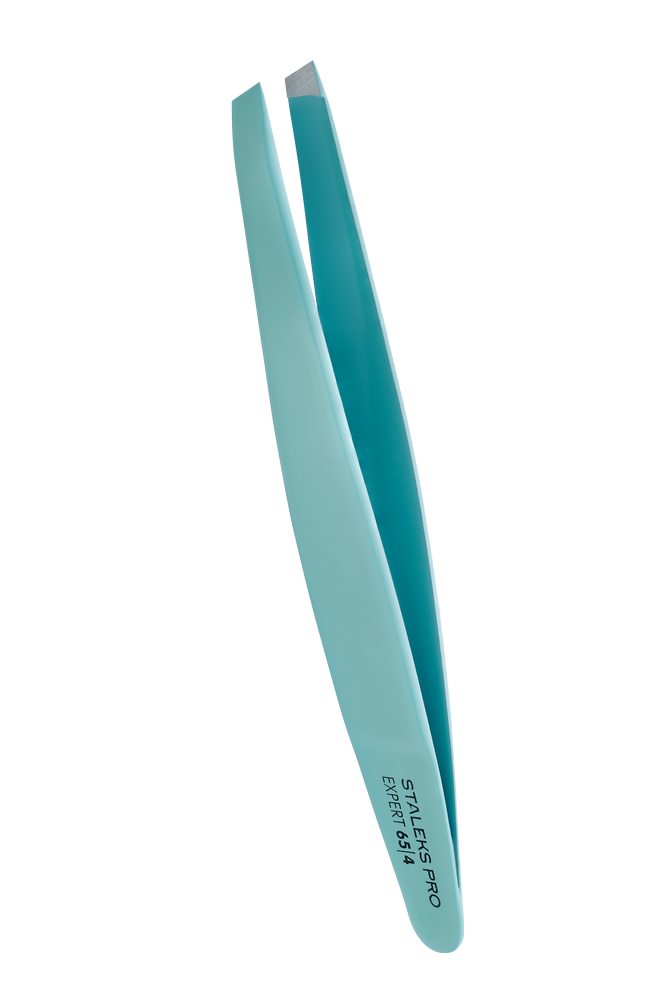 Eyebrow tweezers EXPERT 65 TYPE 4 (slant, blue) image 2