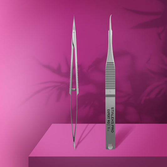 STALEKS Professional cuticle micro scissors with hook EXPERT 93 TYPE 1