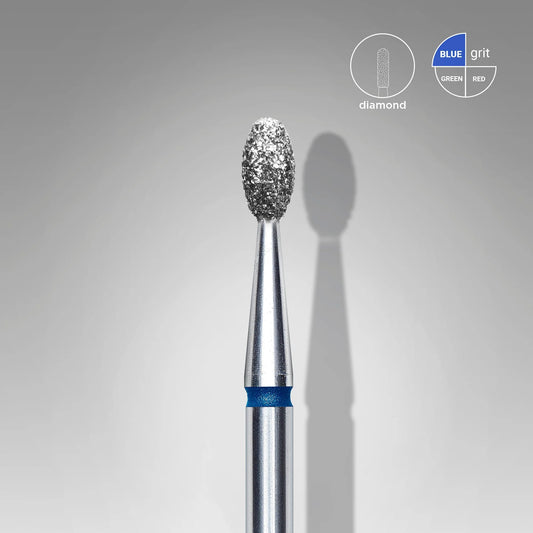 Diamond nail drill bit olive blue EXPERT head diameter 2,5 mm / working part 5 mm image 0