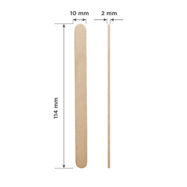 Wooden wax applicator stick №3 STALEKS PRO (spatula) 114×10 mm, Staleks Pro Expert 30 (100 pcs) image 1
