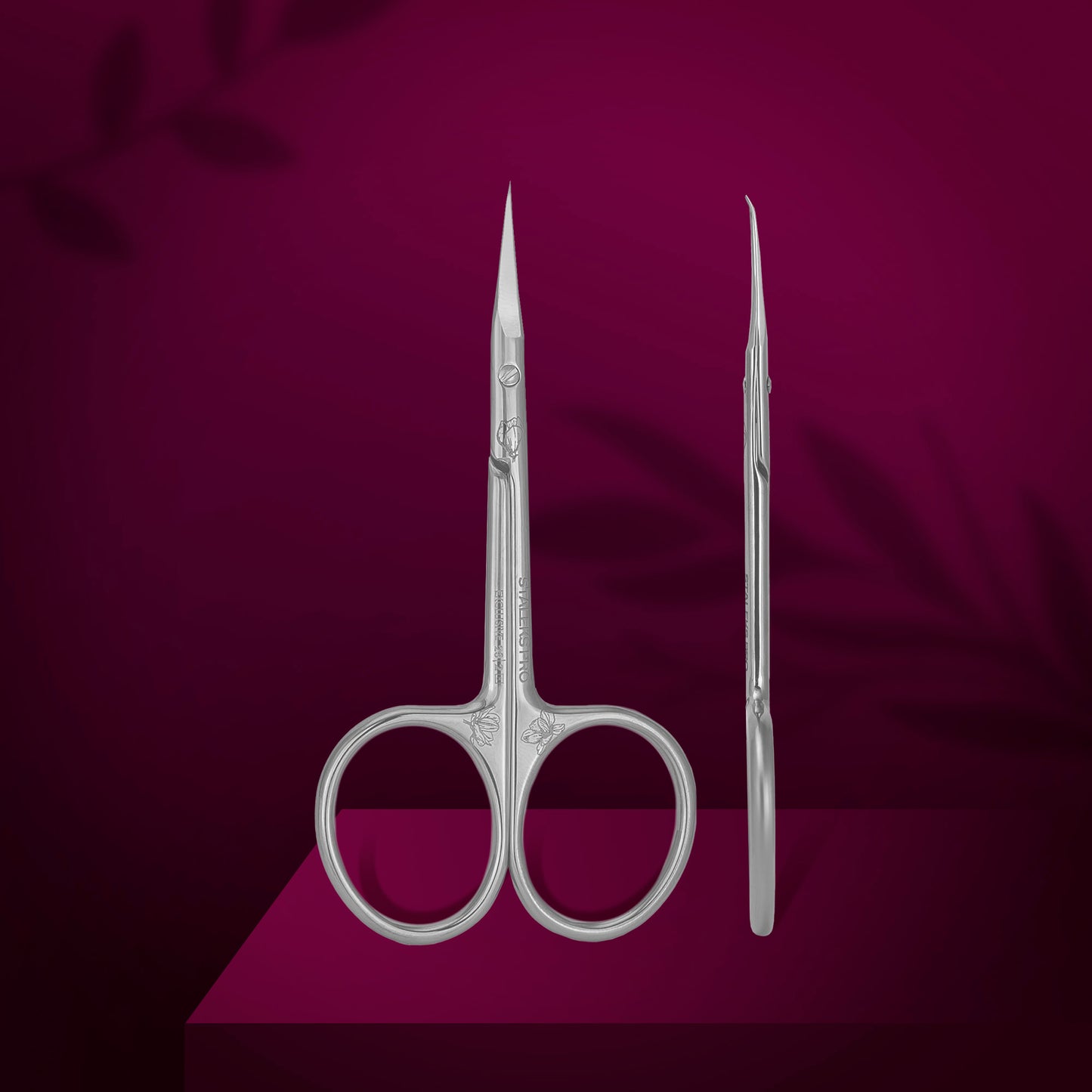Professional cuticle scissors with hook Staleks Pro Exclusive 23 Type 2 (Magnolia) image 0