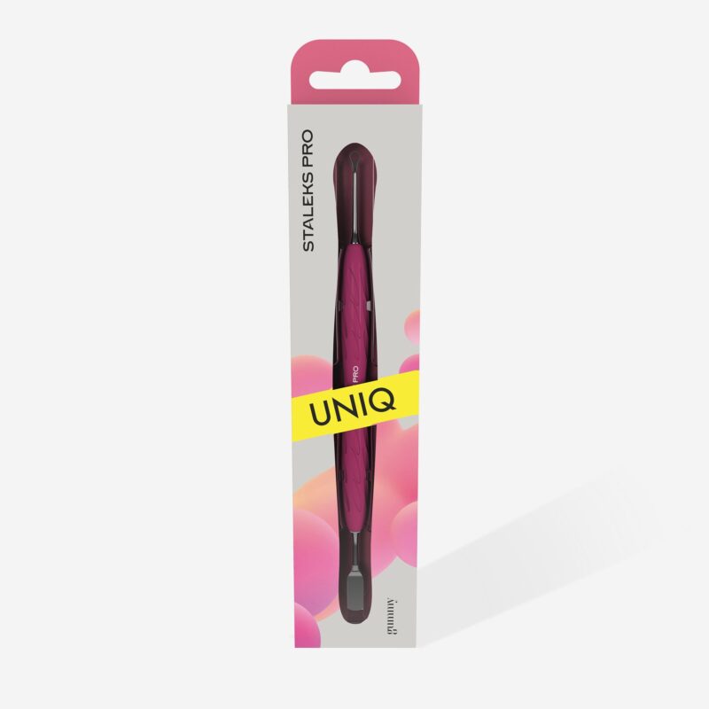 Manicure pusher with silicone handle “Gummy” UNIQ 11 TYPE 1 (flat straight pusher + ring) image 3