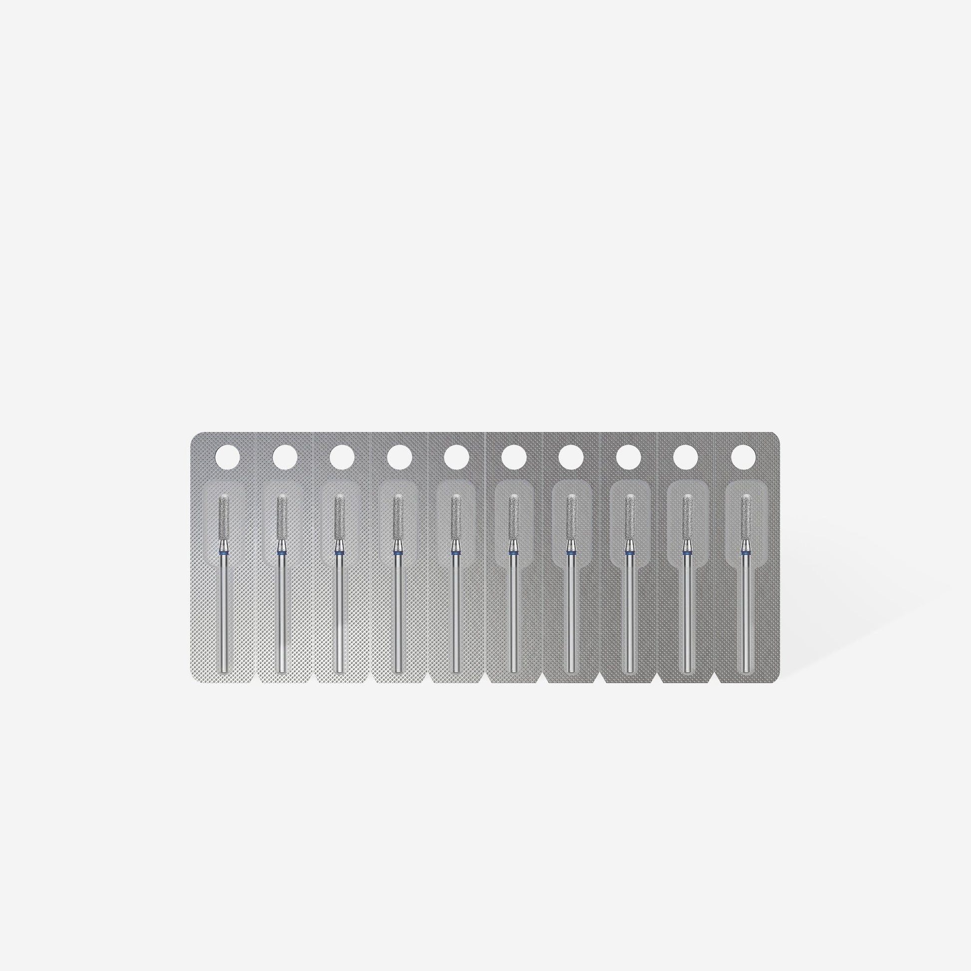 Diamond nail drill bit rounded cylinder blue EXPERT head diameter 2,5 mm / working part 10 mm image 2