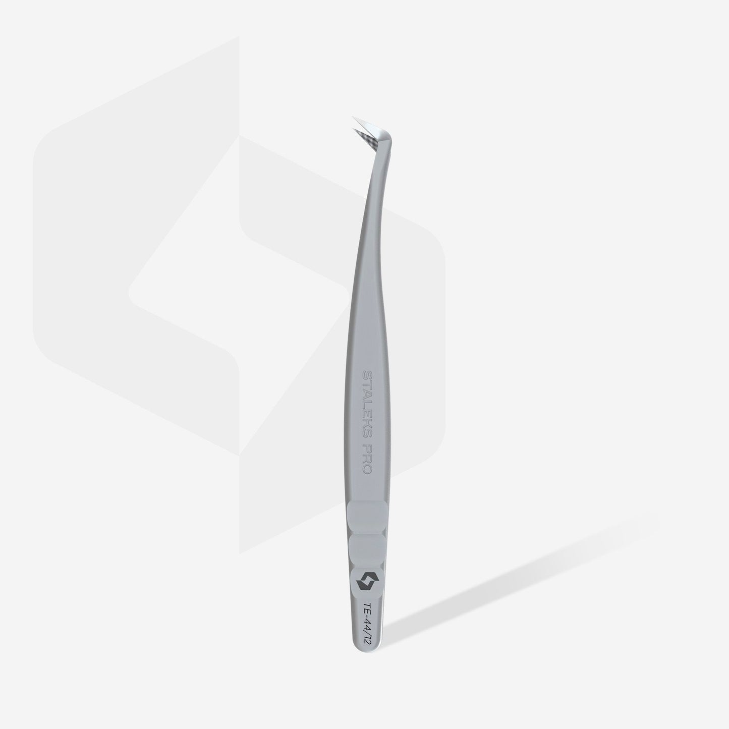 Professional eyelash tweezers with fiber tips EXPERT 44 TYPE 12 (L-shaped, 65′) image 1