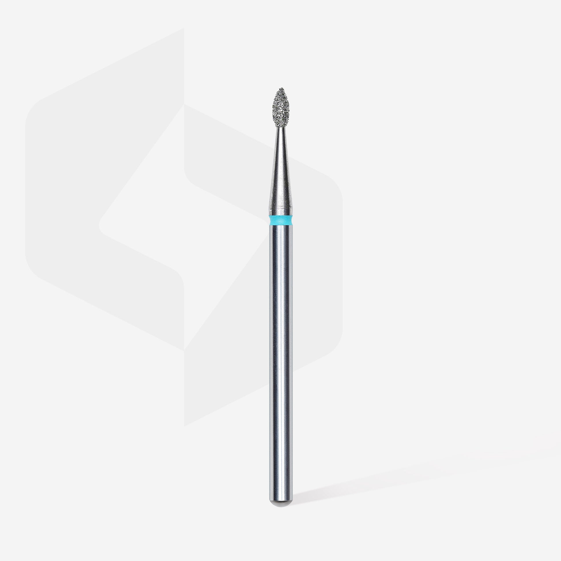 Diamond nail drill bit, "drop" , blue, head diameter 1.6 mm/ working part 4 mm (6 pcs) image 1