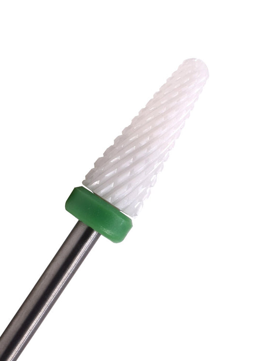 Big Cone Ceramic Nail Drill Bit. Green image 0