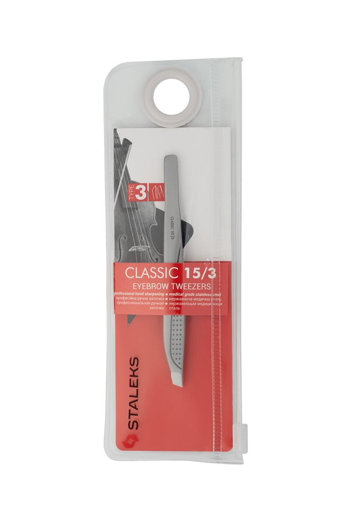 Eyebrow tweezers CLASSIC 15 TYPE 3 (wide slant) image 4