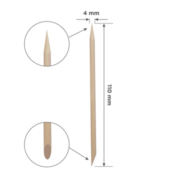 Orange stick STALEKS PRO for manicure, wooden 110 mm (100 pcs) image 1