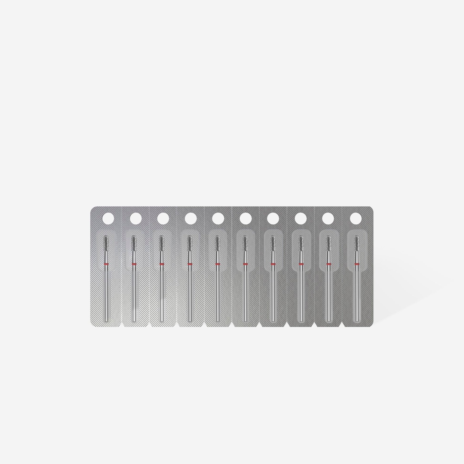 Diamond nail drill bit rounded cylinder red EXPERT head diameter 2,3 mm / working part 6,5 mm image 2