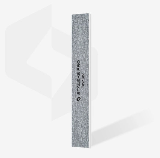 Staleks Straight Wide Mineral Nail File 100/100 Grit (50 pcs)