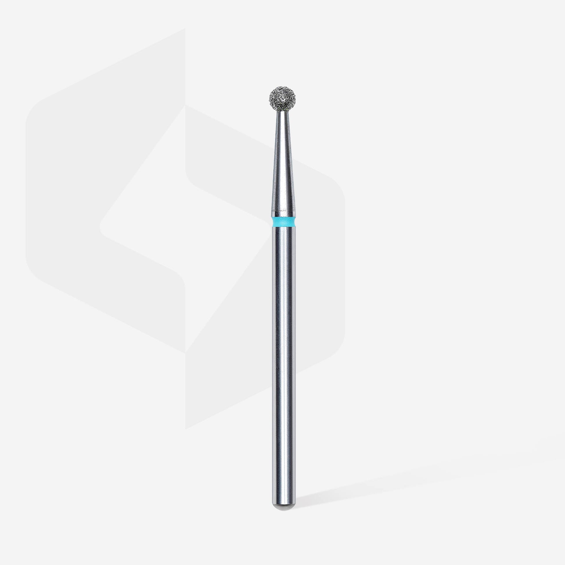 Diamond nail drill bit, "ball", blue, head diameter 2.5 mm image 1