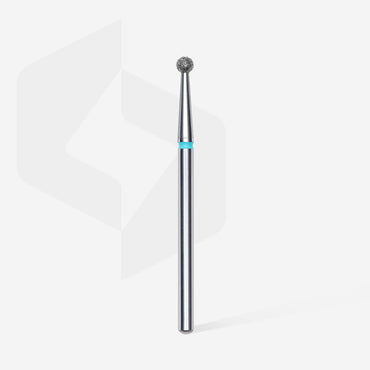 Diamond nail drill bit, "ball", blue, head diameter 2.5 mm image 1