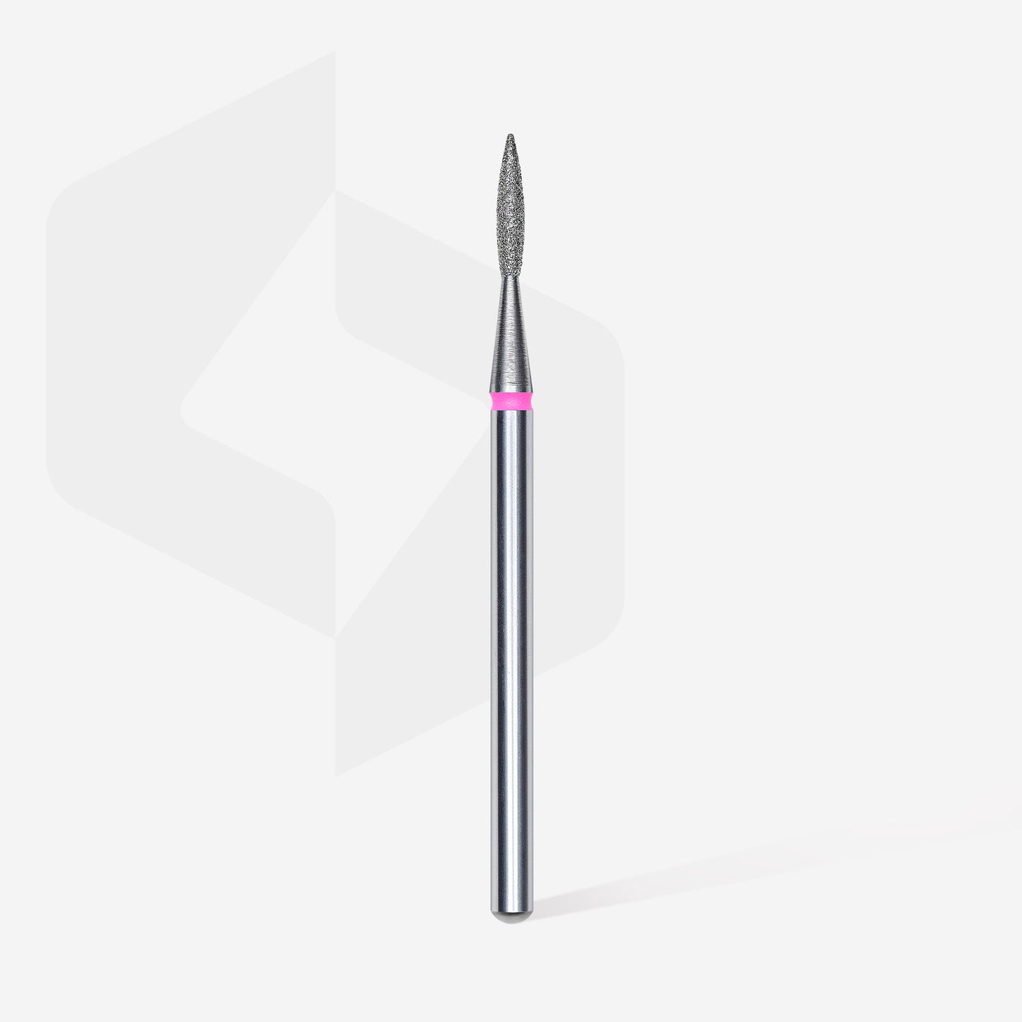 Diamond nail drill bit "flame", sharp, red,  head diameter 1,6  mm/ working part 8 mm image 1