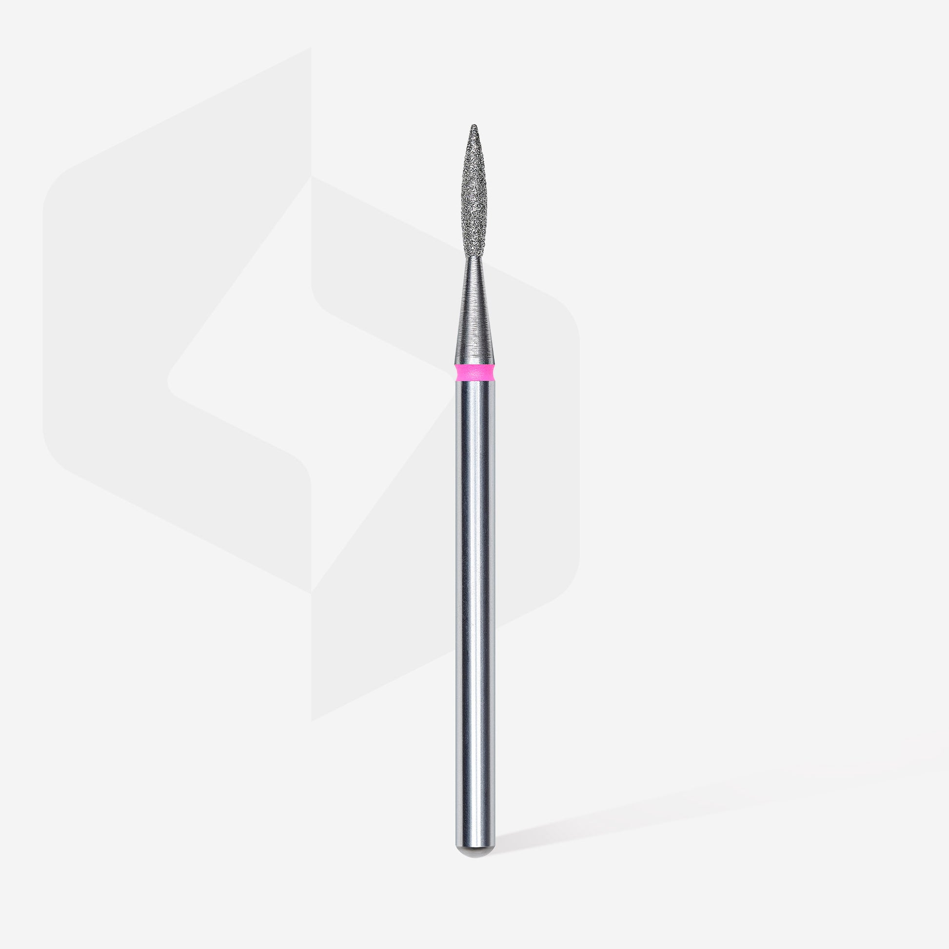 Diamond nail drill bit "flame", sharp, red,  head diameter 1,6  mm/ working part 8 mm image 1