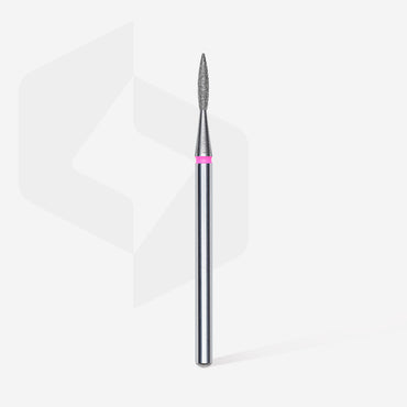 Diamond nail drill bit "flame", sharp, red,  head diameter 1,6  mm/ working part 8 mm image 1