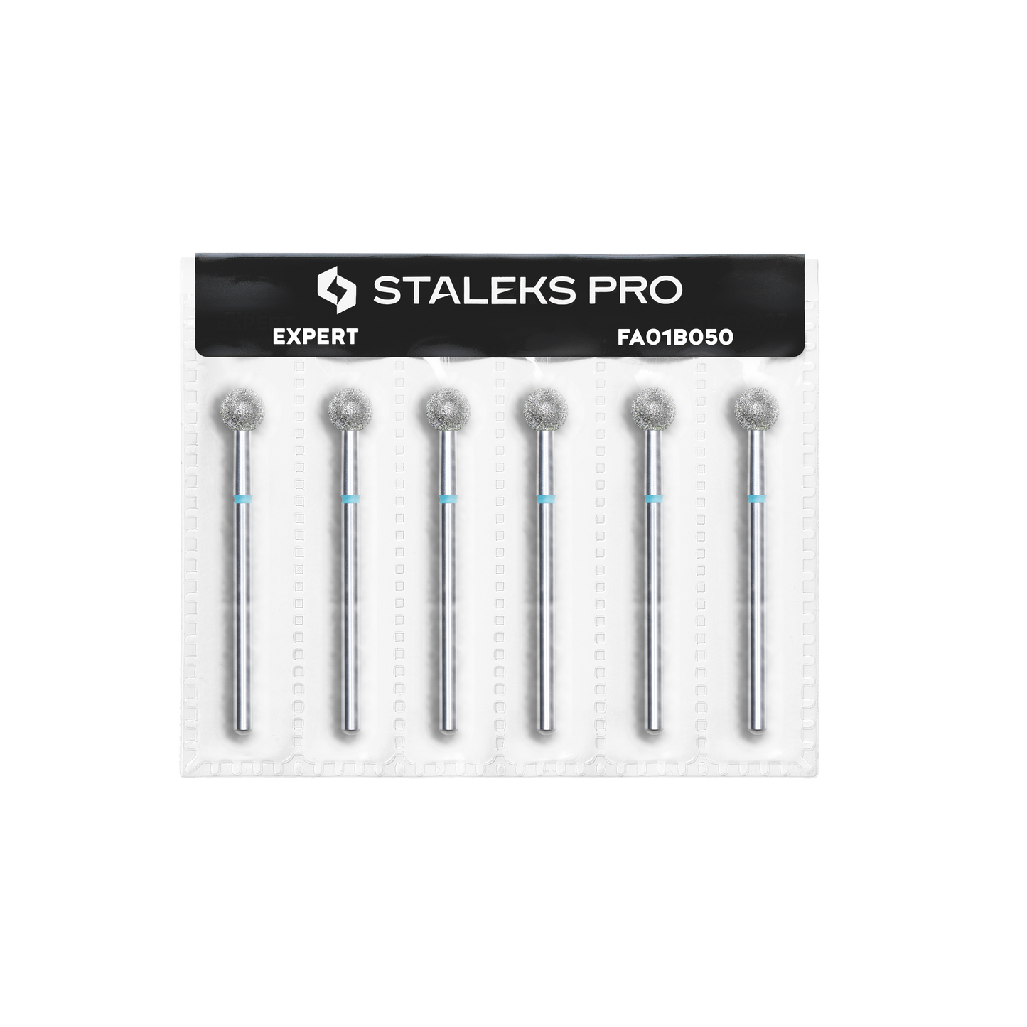 Diamond nail drill bit, "ball", blue, head diameter 5 mm (sets 6 pcs) image 2
