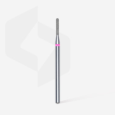 Diamond nail drill bit, rounded "cylinder", red, head diameter 1.4 mm/ working part 8 mm image 1