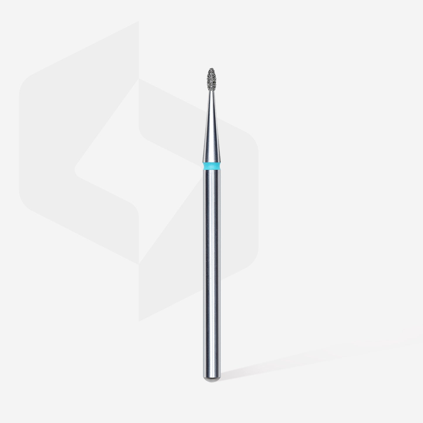 Diamond nail drill bit, rounded "bud" , blue, head diameter 1.2 mm/ working part 3 mm image 1
