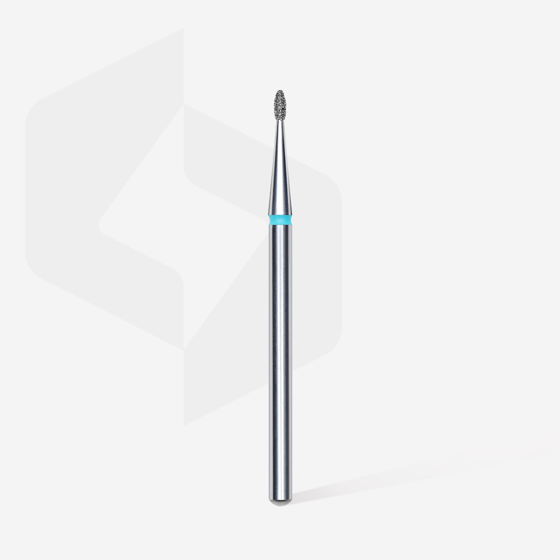 Diamond nail drill bit, rounded "bud" , blue, head diameter 1.2 mm/ working part 3 mm image 1