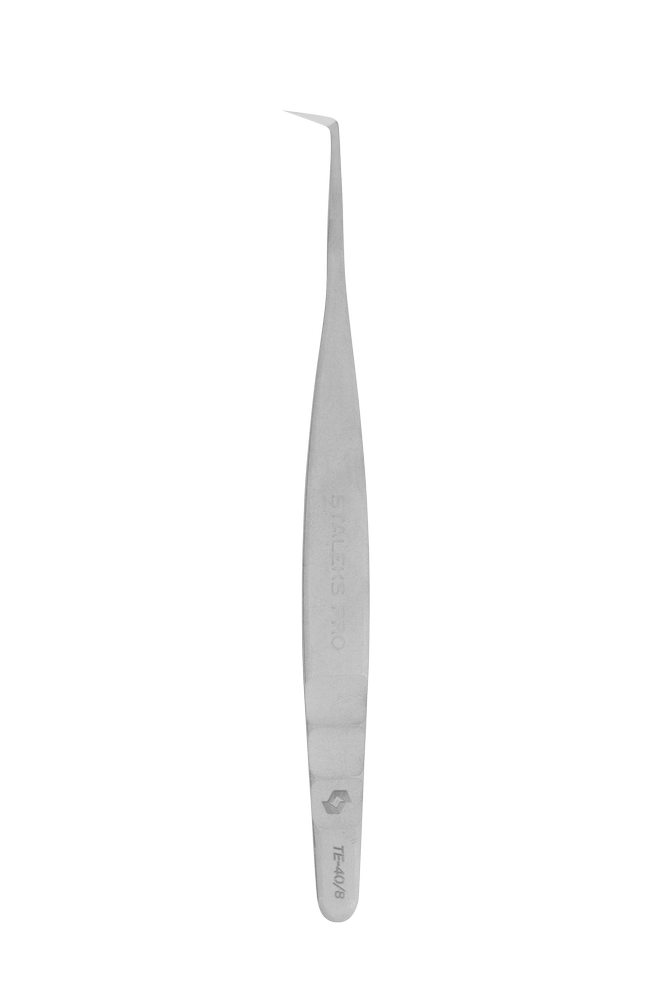 Professional eyelash tweezers EXPERT 40 TYPE 8 (curved tweezers for volume extension,85') image 3