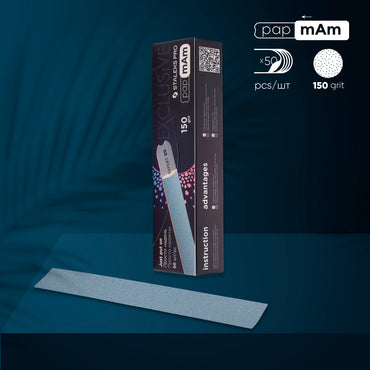 Disposable papmAm files for straight nail file EXCLUSIVE 22 150 grit (50 pcs)