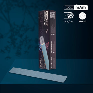 Disposable papmAm files for straight nail file EXCLUSIVE 22 180 grit (50 pcs)