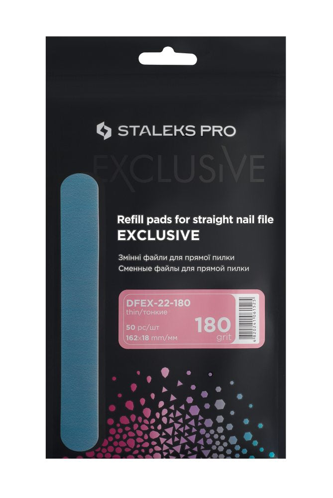 Disposable files for straight nail file EXCLUSIVE 22 180 grit (50 pcs) image 4