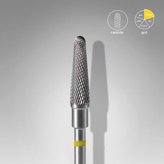 Carbide nail drill bit, “frustum” yellow, head diameter 4 mm / working part 13 mm image 0