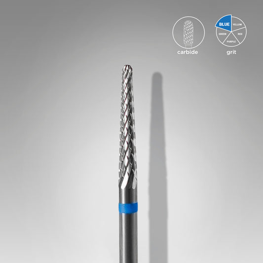 Carbide nail drill bit, “cone” blue, head diameter 2.3 mm / working part 14 mm image 0