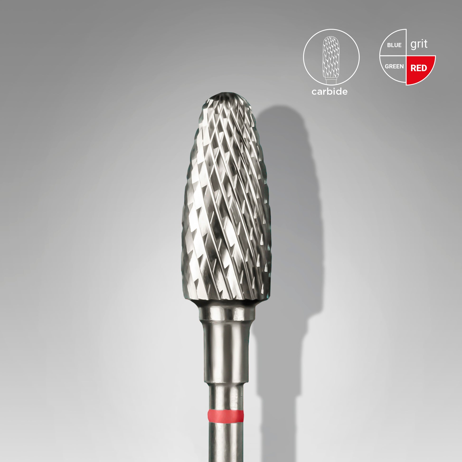 Carbide nail drill bit, "corn", red, head diameter 6 mm/ working part 14 mm image 0