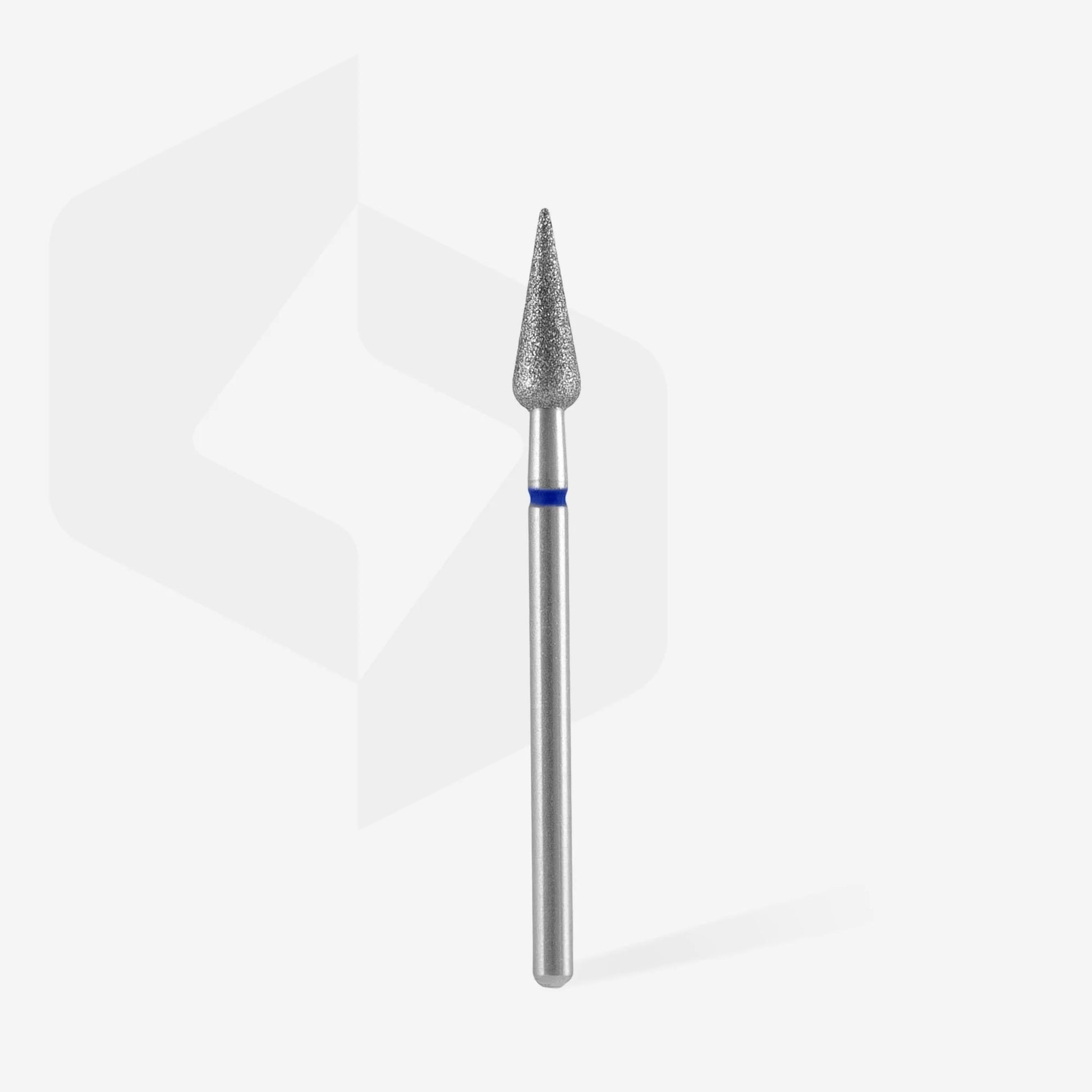 Diamond nail drill bit pointed pear blue EXPERT head diameter 4 mm / working part 12 mm image 1