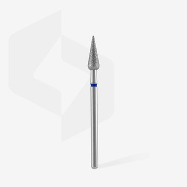 Diamond nail drill bit pointed pear blue EXPERT head diameter 4 mm / working part 12 mm image 1