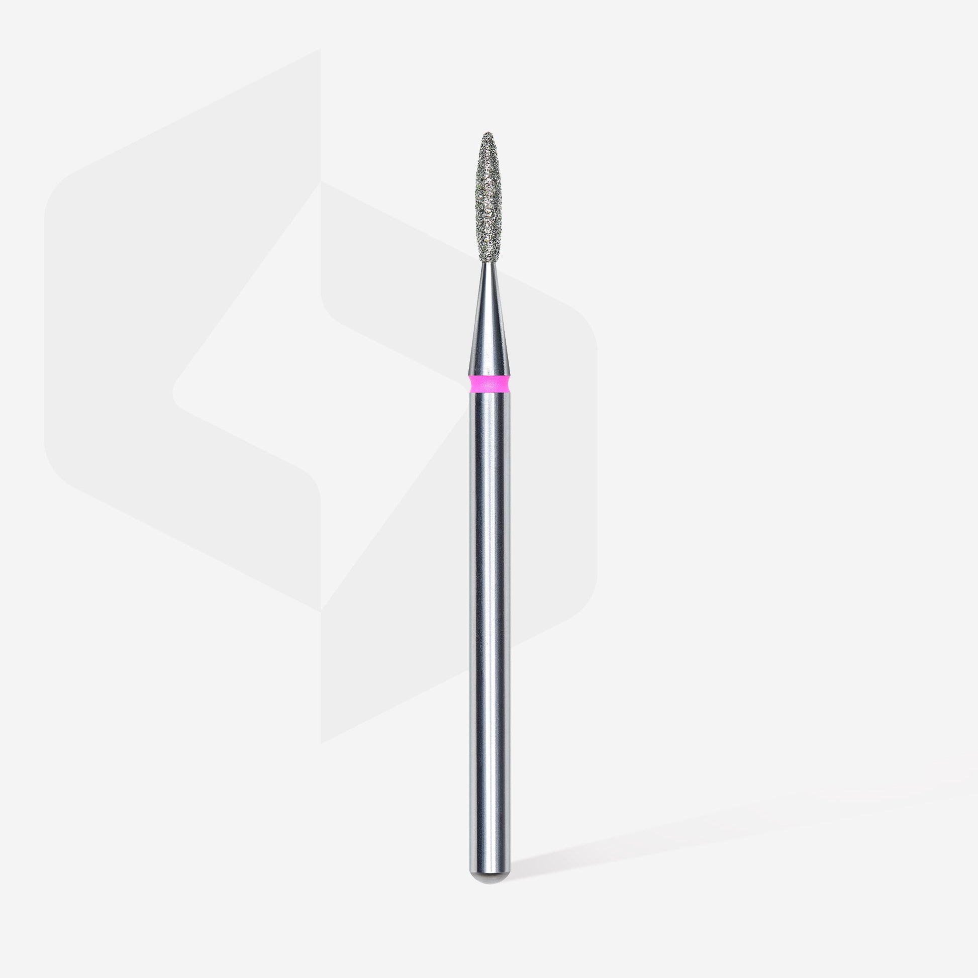 Diamond nail drill bit, "flame" , red, head diameter 1.6 mm/ working part 8 mm image 1