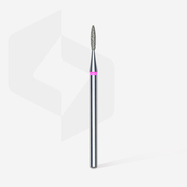 Diamond nail drill bit, "flame" , red, head diameter 1.6 mm/ working part 8 mm image 1