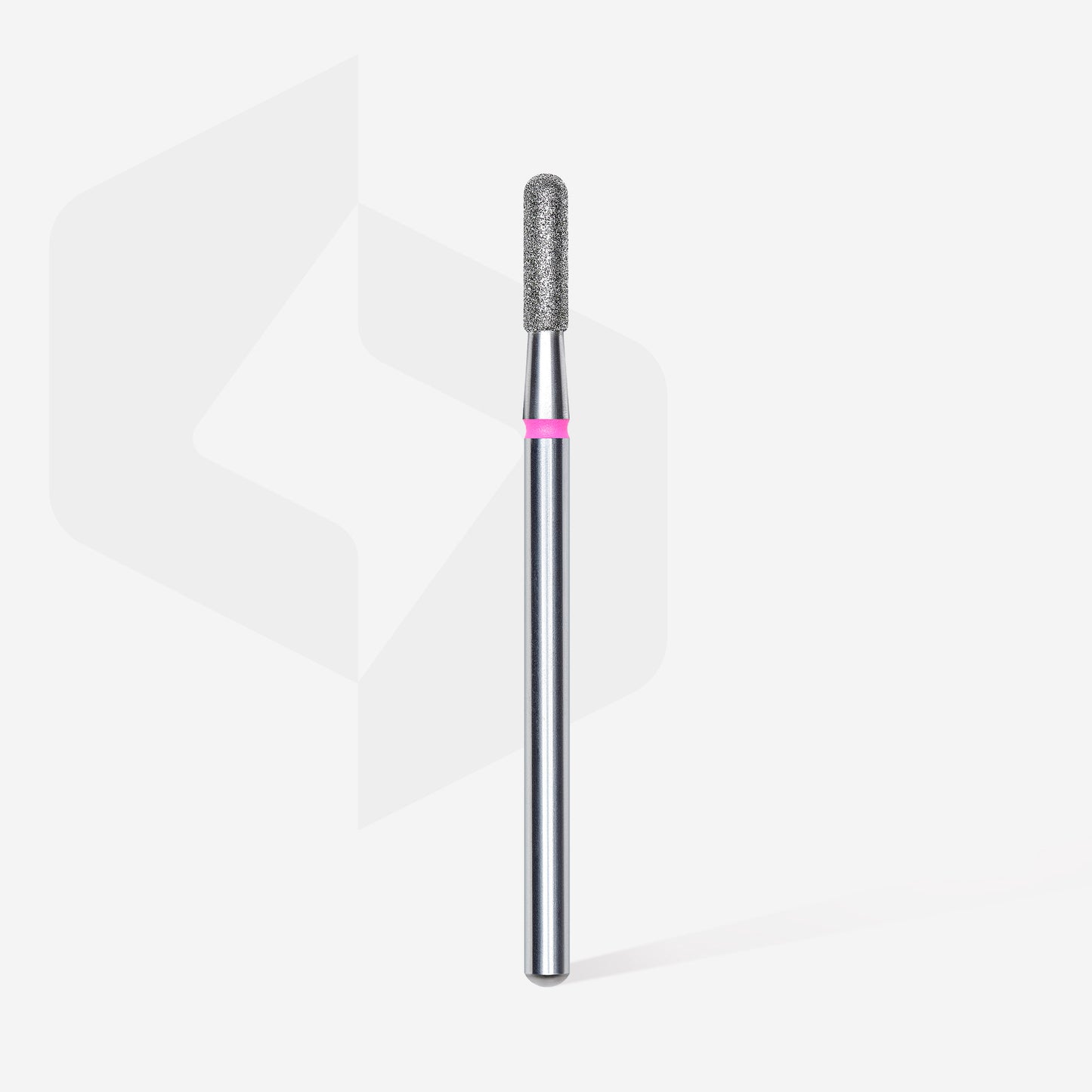 Diamond nail drill bit, rounded "cylinder", red, head diameter 2.3 mm/ working part 8 mm image 1