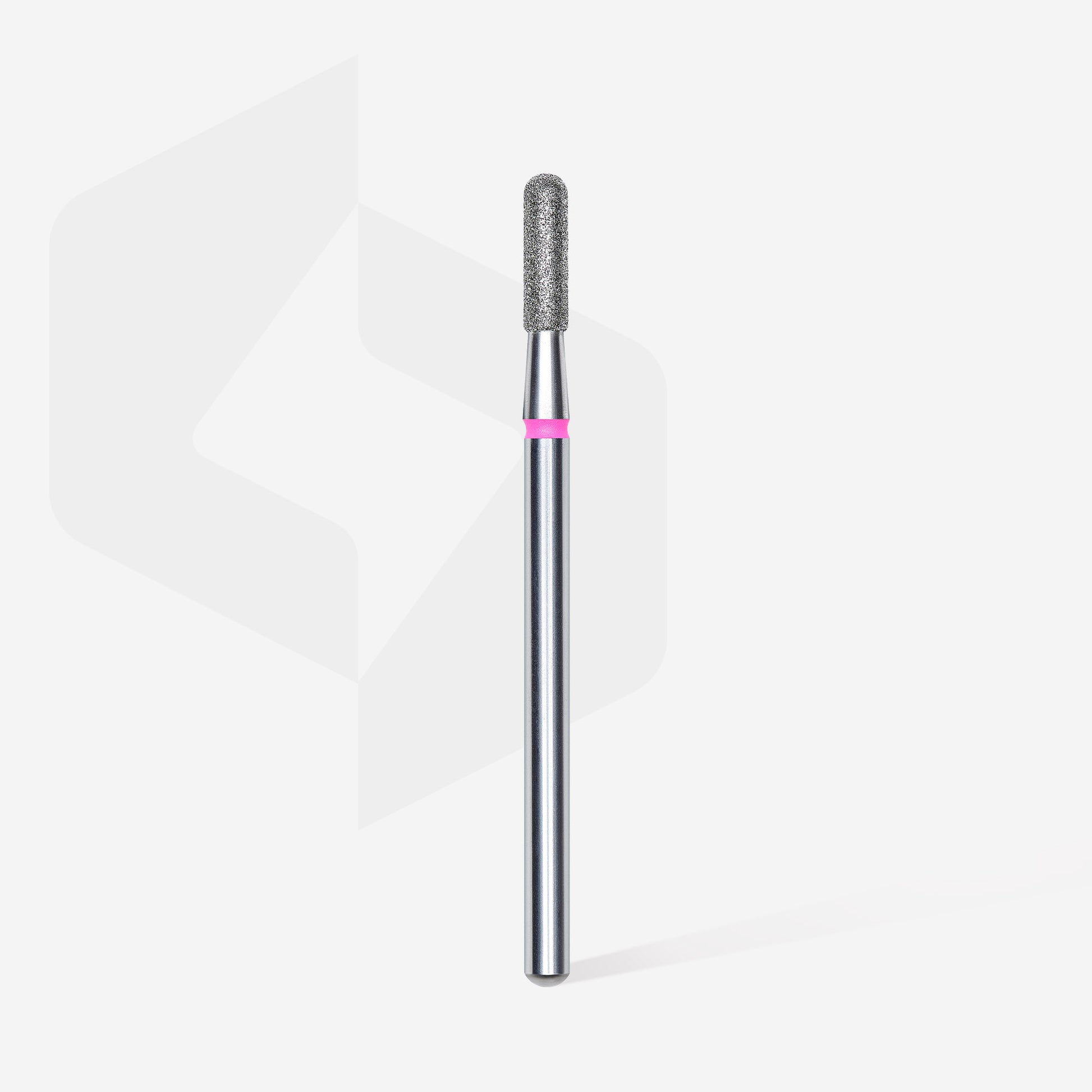 Diamond nail drill bit, rounded "cylinder", red, head diameter 2.3 mm/ working part 8 mm image 1